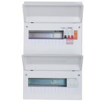 Show details for  100A Main Switch Consumer Unit with T2 Surge Protection, 21 Way, Steel, White