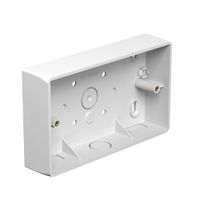 Show details for Accessory Box with Knockout, 2 Gang, 32mm, PVC, White