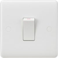 Show details for 45A Double Pole Switch, 1 Gang, White, Curved Edge Range