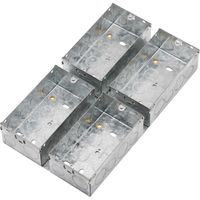 Show details for  47mm Galvanised Steel Box for Combination Multimedia Plate, 4 x 2 Gang