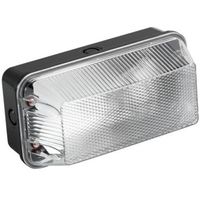 Show details for  Apollo Rectangular Bulkhead with Clear Diffuser, Polycarbonate, Black, IP65