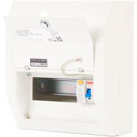 Show details for  80A RCD Consumer Unit, 6 Way, Steel, White, IP4X, Defender 1.0 Range