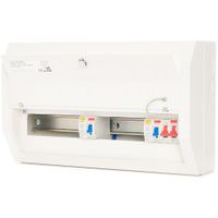 Show details for  80A Main Switch Consumer Unit with RCD, 14 Way, Steel, White, IP4X, Defender 1.0 Range