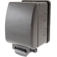 Show details for  13A Double Pole Weatherproof Fused Connection Unit, 1 Gang, Grey, IP66, Aquip66 Range