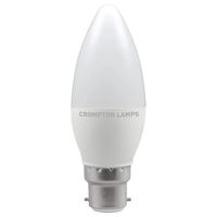 Show details for  5W LED Thermal Plastic Candle Lamp, 470lm, 2700K, B22d, Dimmable