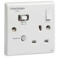 Show details for  13A RCD Switch Socket, 1 Gang, White, Type A, 30mA