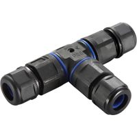 Show details for  Inline Connector Tee, 0.5mm²-2.5mm², Black, IP68