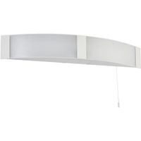 Show details for  6W LED Shaver Light with Pullcord, 4000K, 600lm, Chrome/White, IP44, Onan Range