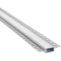 Show details for  Plaster-In Profile with Diffuser, 64mm x 14mm, 2m, Aluminium, IP20, Rigel Range