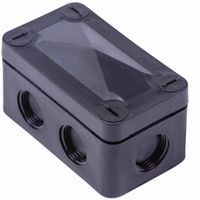 Show details for  Black IP67 86mm x 49mm x 50mm Connection Box With 6 Membrane / Threaded Entries