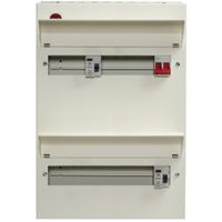 Show details for  100A Main Switch Duplex High Integrity Consumer Unit with RCD, 26 Way, Steel, IP2XC