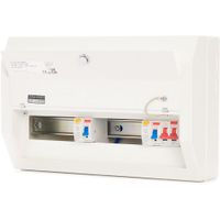Show details for  80A Main Switch Consumer Unit with RCD, 12 Way, Steel, White, IP4X, Defender 1.0 Range