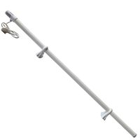 Show details for  190W Electric Thermostat Tube Heater with Adjustable Thermostat, 1500 x 100 x 103mm, 2m Lead, IP44, White