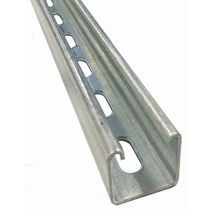 Slotted Channel, 41mm x 41mm x 3, Pre Galvanised Steel