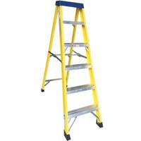 Show details for  Swing Back Glass Ladder, 5 Tread