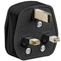 Show details for  13A Fused Resilient Plug Top, Black