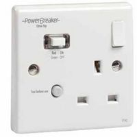 Show details for  13A RCD Switch Socket, 1 Gang, White, Type A, 10mA