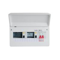 Show details for  Dual RCD Consumer Unit, 7 Way, Steel, White