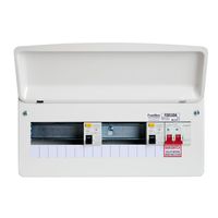 Show details for  Dual RCD Consumer Unit, 11 Way, Steel, White