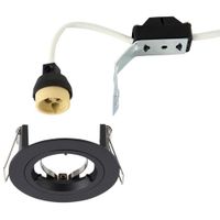 Show details for  Fixed Downlight, GU10 (Lamp Not Included), Matt Black, IP20, Cast Range