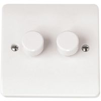 Show details for  100W 2 Way Dimmer Switch, 2 Gang, White, Mode Range