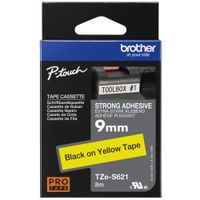 Show details for  Labelling Tape, 9mm, Black on Yellow, Strong Adhesive