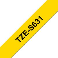 Show details for  12mm Black on Yellow Labelling Tape