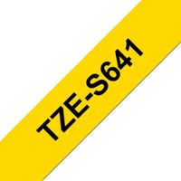 Show details for  18mm Black on Yellow Labelling Tape