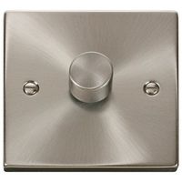 Show details for  100W 2 Way Dimmer Switch, 1 Gang, Satin Chrome, Deco Range