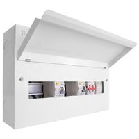 Show details for  100A Metal Consumer Unit with Mains Switch, 18 Way, 2 x 80A RCD