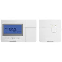 Show details for  Wireless Thermostat with Programmable Schedules and Digital Display, 5°C - 35°C, White, IP30