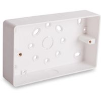 Show details for  Surface Installation Box with Round Corners, 32mm, 2 Gang, LSF, White