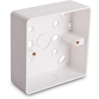 Show details for  Surface Installation Box with Round Corners, 44mm, 1 Gang, LSF, White