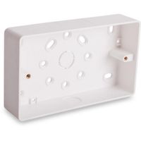 Show details for  Surface Installation Box with Round Corners, 44mm, 2 Gang, LSF, White