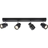 Show details for GU10 Quad Bar Spotlight, 230V, IP20, Matt Black