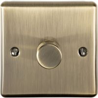 Show details for  400W LED 2 Way Dimmer Switch, 1 Gang, Antique Brass, Enhance Range