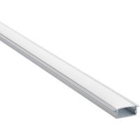 Show details for  Profile with Diffuser, 30.7mm x 11.2mm, 2m, Aluminium, IP20, RigelSLIM Range