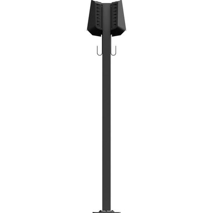 EV Charger Pedestal Post Unit, 2 Way, 1500mm, Black