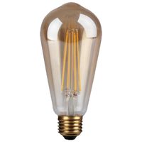 Show details for  4W ST64 Decorative LED Lamp with Antique Coating, 2500K, 380lm, E27, Dimmable