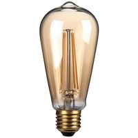 Show details for  4W ST64 Decorative LED Filament Lamp with Antique Coating, 2500K, 400lm, Non Dimmable, E27