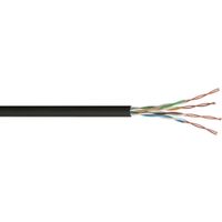 Show details for  Cat5e 4 Twisted Pairs Data Transmission Cable, PE, Black