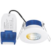 Show details for  6W R6™ Fixed Colour Switchable Fire Rated Downlight, 3000K/4000K/5700K, 640lm, IP65, White
