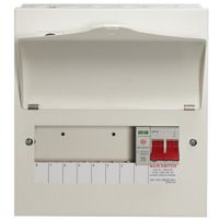 Show details for 100A Main Switch Consumer Unit with SPD, 7 Way, White