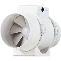Show details for  Whirlwind Inline Mixed Flow Fan, 100mm, 187m³/h, 36dB, White