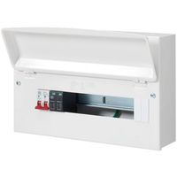 Show details for  MK Sentry Metal Consumer Unit with 100A Switch Disconnector and SPD, 16 Way, Surface Mount, White