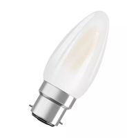 Show details for  4W LED Mini Candle Lamp, 2700K, 470lm, B22d, Frosted