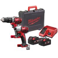 Show details for  M18 Twin Pack, Combi Drill / Impact Driver, 2 x 5Ah Batteries, Charger, Box