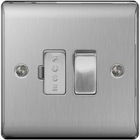 Show details for  13A Switched Fused Connection Unit, 1 Gang, Brushed Steel, Nexus Metal Range
