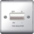 Show details for  10AX 3 Pole Fan Isolator Switch, 1 Gang, Polished Chrome, Nexus Metal Range