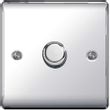 Show details for  400W 2 Way Push On/Off Dimmer Switch, 1 Gang, Polished Chrome, Nexus Metal Range